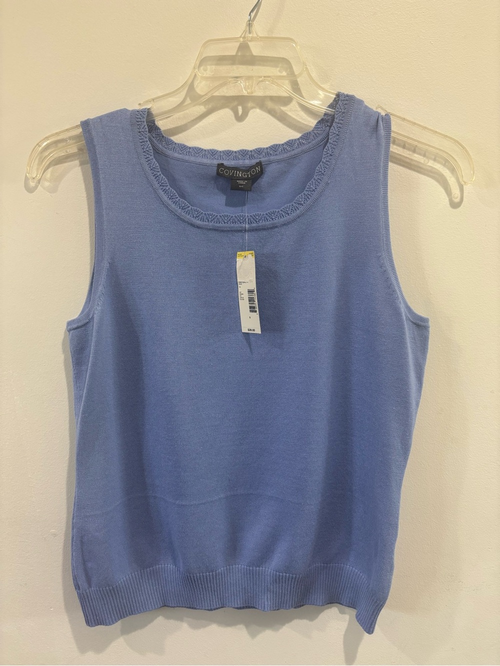Covington 90’s Style Lavender Knit Sleeveless Top